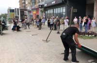 В Харькове снесли строительный забор на Холодной горе