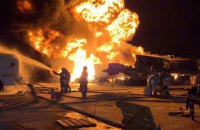 В Киеве горело девять автоцистерн с нефтепродуктами 