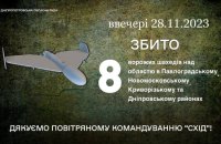 Сили ППО збили 8 "Шахедів" над Дніпропетровщиною