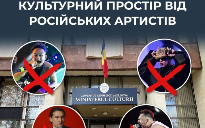 ЦПД: мінкульт Молдови оприлюднив перелік російських артистів із рекомендацією не проводити їхні концерти