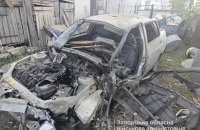 Росіяни атакували дронами автівки цивільних у Запорізькому районі