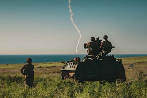 Гвардейское подразделение противовоздушной обороны провело учения под Мариуполем 
