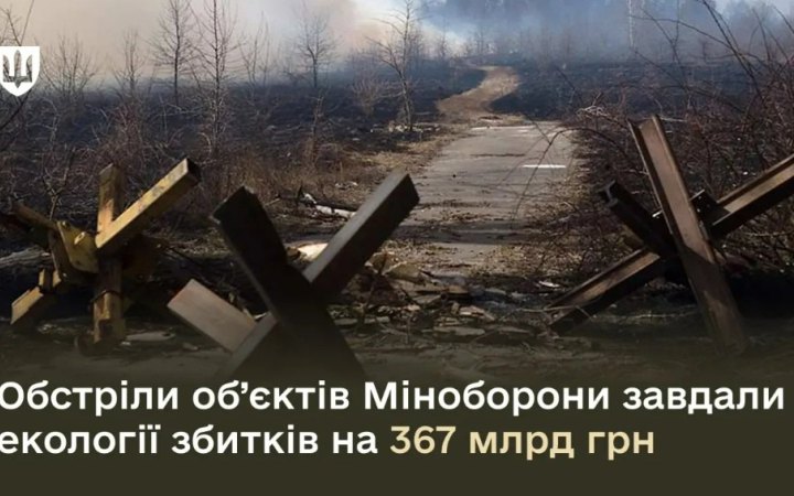 Міноборони: збитки екології, завдані обстрілами українських військових об’єктів, становлять близько $9 млрд