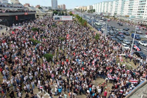 МВС Білорусі заявило про понад пів тисячі затриманих на акціях протесту в неділю 