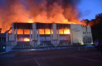 Во Львове ночью горел велотрек СКА