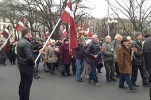 На шествие легионеров СС в Риге вышло 2 тыс. человек