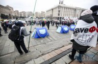 ФОПи продовжили протест у центрі Києва, на Майдані чергують правоохоронці
