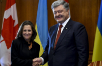 Порошенко и Фриланд скоординировали подходы по миссии ООН на Донбассе 