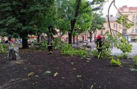 Во Львове продолжают ликвидировать последствия бури
