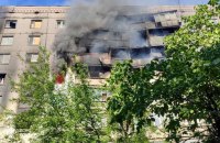Через російські атаки масштабні пожежі спалахнули у двох багатоповерхівках Краматорська