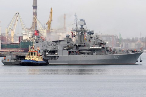 Фрегат "Гетман Сагайдачный" отправился в открытое море на учения