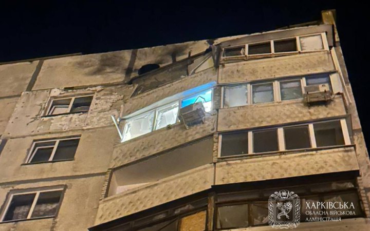 Ворог завдав удару БпЛА по будинку в Харкові, є постраждалі (оновлено)