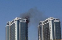 В Одессе горит недостроенная высотка