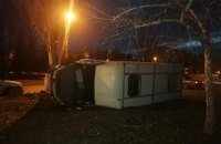 В Донецкой области перевернулась маршрутка с пассажирами, у водителя случился инфаркт