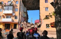 В Дрогобыче упала еще одна плита в обрушенном доме
