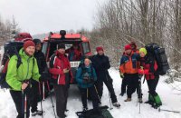 Спасатели отыскали пятерых киевлян в горах на Закарпатье