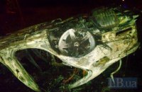 ​Mercedes с водителем сгорел после ДТП на Выдубичах в Киеве