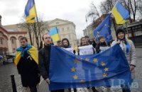 В Вильнюсе прошло шествие в поддержку евроинтеграции Украины