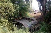 В Крыму на трассе Симферополь-Ялта перевернулся танк 