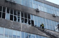 В Киеве горела обувная фабрика