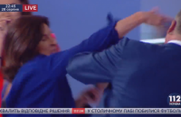Богословська вдарила Червоненка в прямому ефірі