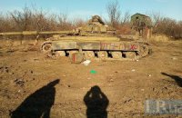 Возле Станицы Луганской силы АТО уничтожили танк боевиков
