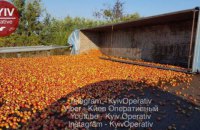 Фура с яблоками перевернулась на трассе Киев-Харьков