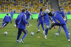 Сборная Украины впервые потренировалась на новом "Олимпийском"