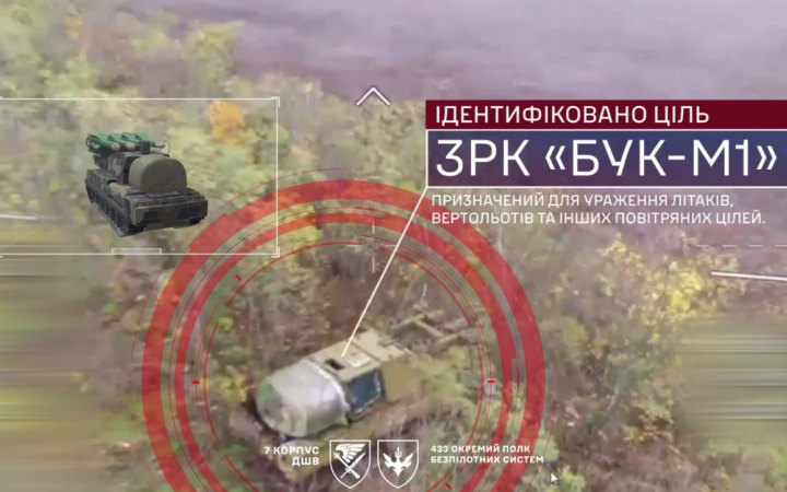 Українські військові уразили російський ЗРК "Бук-М1" на Гуляйпільському напрямку