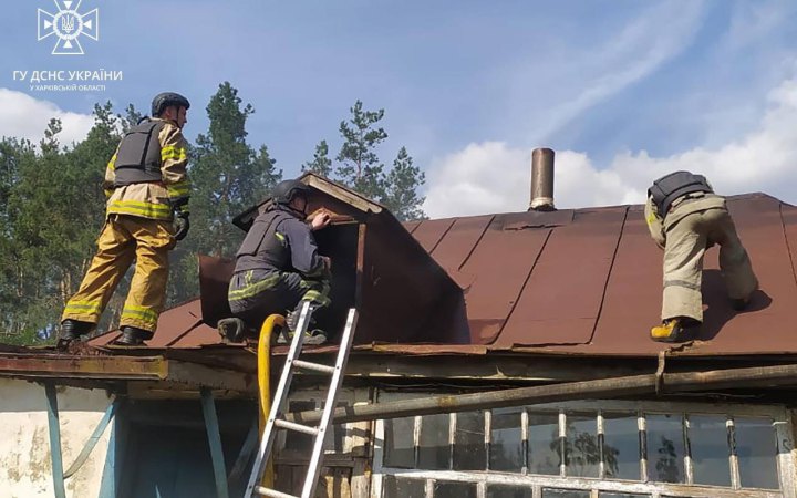 Внаслідок російських обстрілів на Харківщині виникли дві пожежі 