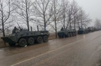У Симферополя заметили БТРы 