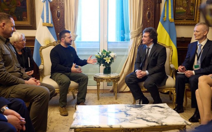 ​Зеленський провів зустріч із новообраним президентом Аргентини Хав’єром Мілеєм після інавгурації 