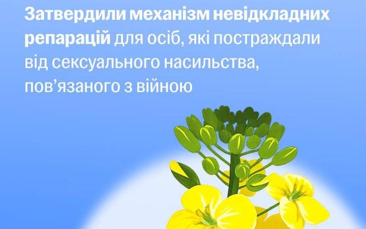 Свириденко: уряд затвердив механізм невідкладних репарацій для постраждалих від сексуального насильства під час війни