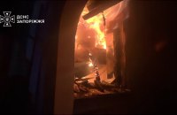 ​У Запоріжжі через російську атаку БпЛА горіло кафе