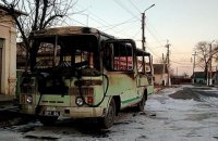 В Одесской области сгорел автобус Нацгвардии 