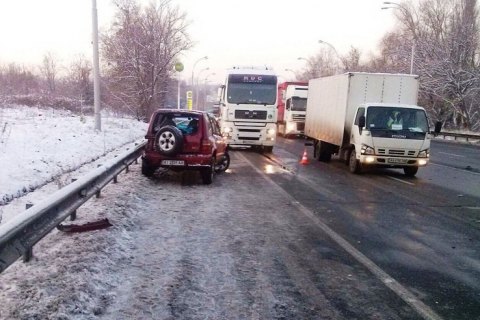 Число ДТП в Киевской области выросло в четыре раза из-за непогоды