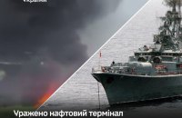 Сили оборони України уразили нафтовий термінал РФ “Таманьнефтегаз” та російські кораблі