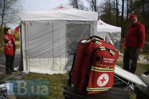 Киевские спасатели провели учения по противодействию лесным пожарам