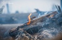 У Києві через падіння уламків російського безпілотника сталася пожежа на відкритій території, - Кличко