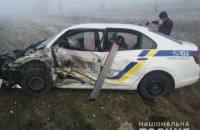 В Херсонской области пьяный полицейский на Mitsubishi врезался в авто патрульных