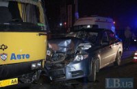 В Бортничах маршрутка попала в ДТП