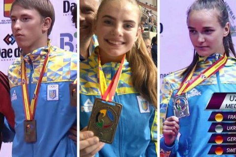 Украинские каратисты-юниоры взяли три медали на чемпионате мира