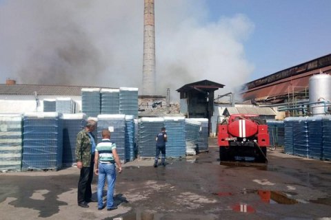 В Ровенской области горел стеклозавод