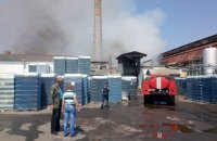 В Ровенской области горел стеклозавод