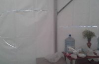 В Чернигове порезали палатку Корбана с макаронами