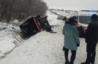 У Полтавській області перекинувся рейсовий бус "Суми-Київ", двоє постраждалих