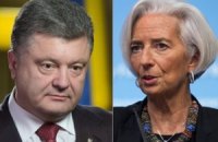 Порошенко договорился с Лагард о дорожной карте приоритетных реформ