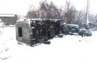В Черниговской области перевернулся микроавтобус со школьниками