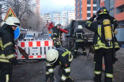 В Киеве второй раз за год горела недостроенная высотка в ЖК "Бережанский"