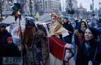 На Майдане спели колядки 